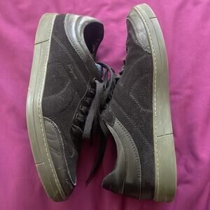 Salvatore FERRAGAMO $625 Mens Black Suede and Leather Sneaker Size 8 EE